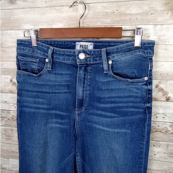 PAIGE High Rise Hoxton Straight Ankle Jeans Size‎ 30 - Picture 3 of 11